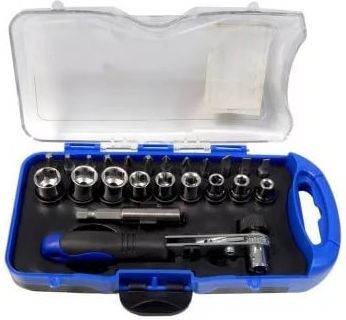 Набор инструмента  23пр.,1/4"(6гр)(4-12мм), в пластиковом футляре Partner PA-BX21023