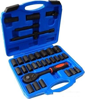 Набор инструментов ударных 1/2" 32пр.(6гр.)(10-32мм, Cr-Mo) FORCEKRAFT FK-4323-5MPB