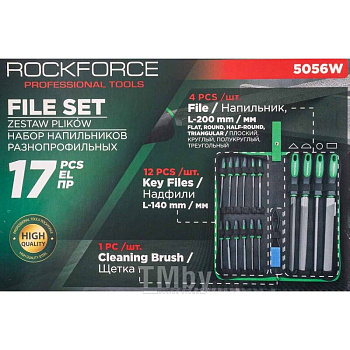 Набор напильников и надфилей разнопрофильных 17 пр. RockForce RF-5056W