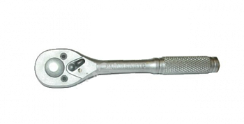 Трещотка 1/4" (72зуб) L-155мм с металлической рифленой рукояткой ТДМ 80224