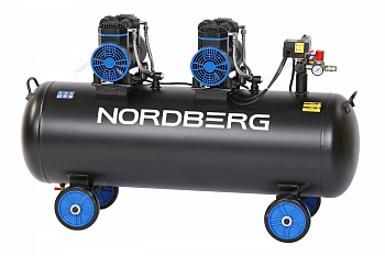 Компрессор поршневой безмасляный, объем 135 л, 500л/мин NORDBERG NCEO135/500