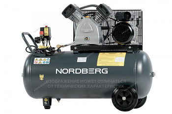 Компрессор воздушный поршневой  (360 л/мин, 100 л/бак, 220 В) NORDBERG NCP100/360A