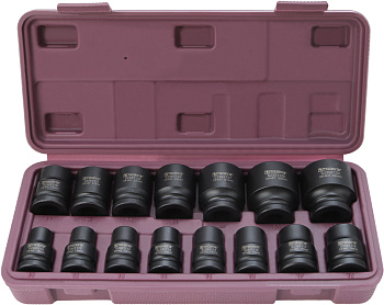 Набор головок ударных  1/2" 15пр., (6гр.) 10-32 мм Thorvik S23S1115S