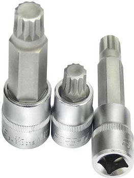 Головка бита SPLINE 12-лучевая  M6 1/2" (L-55мм) Forsage F-34805506