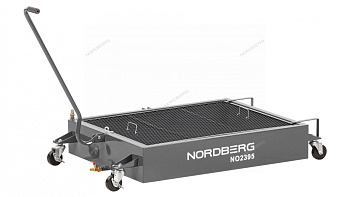 Емкость для сбора масла на колесах 95 литров серая NORDBERG NO2395(G)