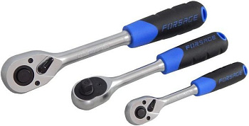 Трещотка 1/2" (72зуб) L-260мм реверсивная  с резиновой ручкой Forsage F-80242New(14886)