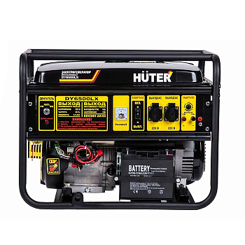 Бензиновый генератор (5 кВт, электростартер) Huter DY6500LX