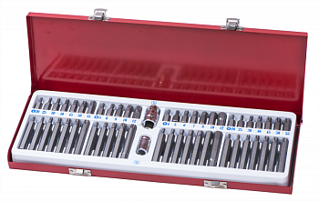 Набор бит TORX, SPLINE и HEX (54 предм.)  ROSSVIK ST098