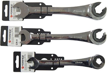 Ключ комбинированный трещоточный разрезной 14мм Forsage F-75714N