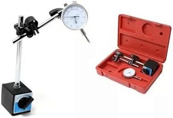 Индикатор часового типа с магнитной стойкой (0-10мм, погрешность-0,01мм), в кейсе Partner PA-01729