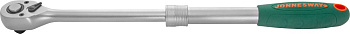 Трещотка 1/2" (72зуб) L-300-440мм реверсивная  телескопическая с резиновой ручкой Jonnesway R5104