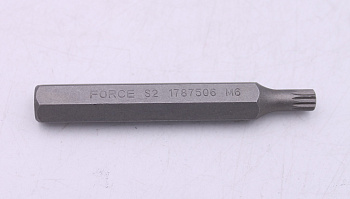 Бита 12-лучевая SPLINE  M6х75ммL, 10мм Force F1787506