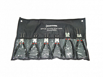 Набор съемников стопорных колец, 6пр. (L-230мм х 2шт, L-175мм х 4шт), на полотне Partner PA-6879A
