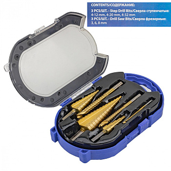 Набор сверел ступенчатых 6пр. Forsage F-44706