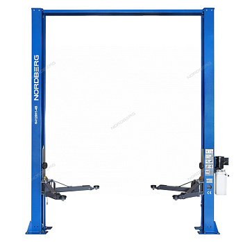 Подъёмник 2-х стоечный с верхней синхронизацией 4 т  ручные стопора, 220 В NORDBERG N4120H1-4B_3+2