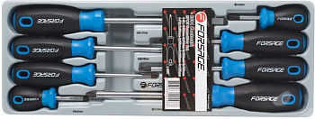 Набор отверток 8пр.(PH 1,PH 2x2,PH 3,SL 5мм,6ммx2,8мм)в лотке Forsage F-2084