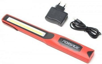 Лампа светодиодная беспроводная 3W COB+1W (3.7V, 1800mAh, Li-ion) Forsage F-01404(NEW оранж.)