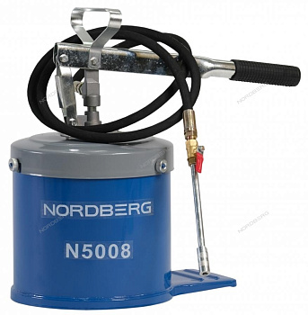 Солидолонагнетатель ручной  с баком 8 л NORDBERG N5008