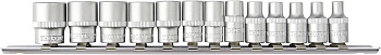 Набор головок 1/4" 12-гр. 13 пр. 4-14мм Thorvik S11S1213SM