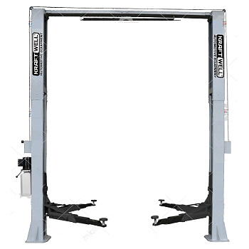 Подъёмник 2-х стоечный с верхней синхронизацией 5.5 т  стопора на одной колон  KraftWell KRW5.5MUXL