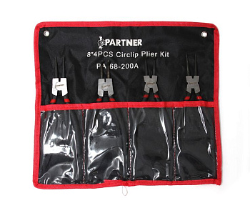 Набор съемников стопорных колец, 4пр. (L-200мм), на полотне Partner PA-68-200A