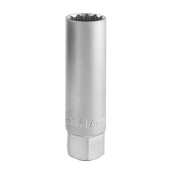 Головка свечная 14мм, 3/8",12гр.тонкостенная с магнитом  AV Steel AV-512714
