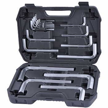Набор ключей шестигранных 19 предметов HEX(2-22мм)  AV Steel AV-361119