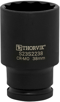 Головка ударная глубокая 38мм (12гр.) 1/2" Thorvik S23S2238