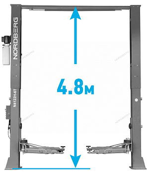 Подъёмник 2-х стоечный с верхней синхронизацией 6 т  электрич. стопора, 380В NORDBERG N4122HE-6G
