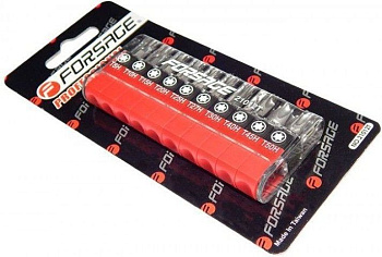 Набор бит торкс с битодержателем 9пр. 3/8" (Т20,Т25,Т30,Т40,Т45,Т50,Т55,Т60) Forsage F-3094
