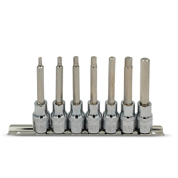 Набор головок-бит 1/2" HEX H4-H10  7 предметов ROSSVIK SST0410