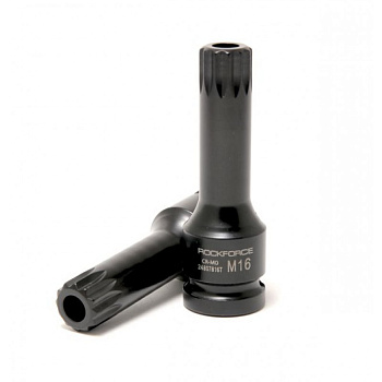 Головка-бита SPLINE ударная M16с отверстием, 1/2" RockForce RF-24807816T