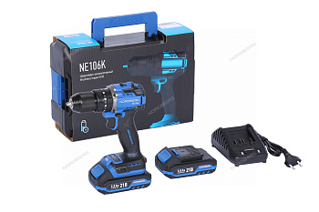 Шуруповерт аккумуляторный макс Ø сверла 13мм, 21В, 70Нм с 2мя акк. и зар. уст-вом NORDBERG NE106K