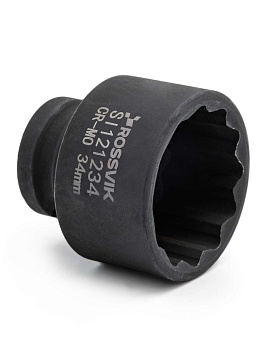 Головка ударная 34мм (12гр.) 1/2" ROSSVIK SI121234