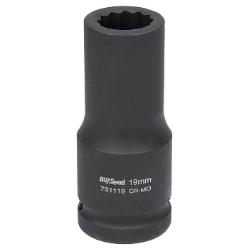 Ударная головка 12 гр. удл. 3/4" 36мм AV Steel AV-731136