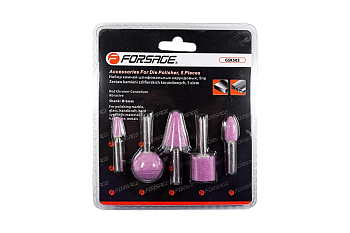 Набор абразивных шарошек (насадок)  5 пр., д.6мм Forsage F-GSK503