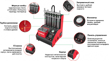 Установка для тестирования и очистки форсунок LAUNCH CNC 603A NEW 
