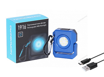 Фонарь светодиодный портативный, аккумуляторный, 3,7 В NORDBERG 1916