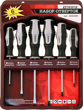 Набор отверток 6 пр. Thorvik SDS06BH