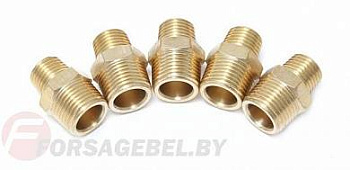 Соединитель резьбовой наруж. резьба 1/4"x1/4" Forsage F-MM04/04K