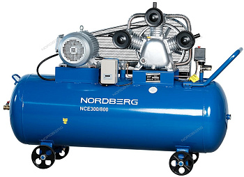 Компрессор воздушный поршневой  (800 л/мин, 300 л/бак, 380 В) NORDBERG ECO NCE300/800
