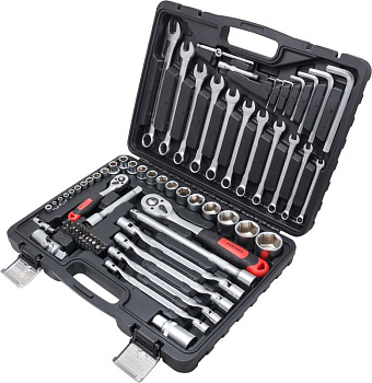 Набор инструмента  77пр. 1/4"&1/2" (6-гран.)(4-32мм) Partner PA-4077(4076)