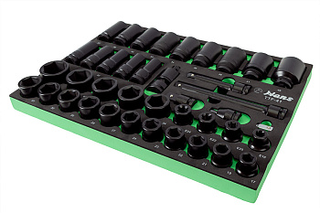 Набор ударных головок и аксессуаров 3/4" Hans в ложементе  HANS TTF-41