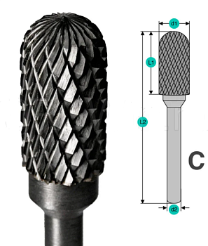 Шарошка борфреза по металлу SEB C10/20/67М06  