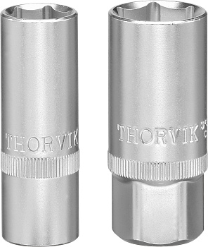 Головка свечная 21мм, 1/2",6-гран с резиновым держателем Thorvik S3S3121