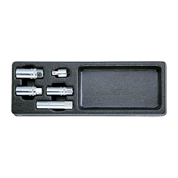 Набор свечных головок (16,21,14,18) с адаптером 3/8" на 1/2", HONITON IK-SPK0050B