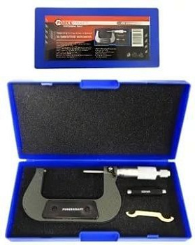 Микрометр (75-100мм, 0.01мм), в пластиковом футляре FORCEKRAFT FK-5096P9100